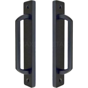 Imagem de Puxador Duplo Colonial Porta Correr Madeira Rústico 148mm  London Pret
