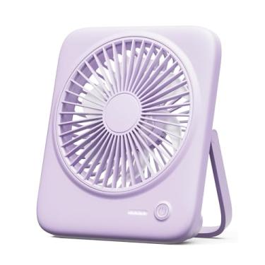Imagem de Otlonpe Ventilador de mesa portátil pessoal operado por bateria, 4000 mAh pequenos ventiladores portáteis recarregáveis, alimentados por bateria para viagens, dormir, quarto, escritório, casa, mesa