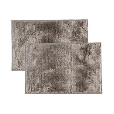 Imagem de Kit 2 Tapetes Para Banheiro Bolinha Popcorn Antiderrapante 40x60cm (Fendi)