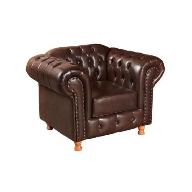 Imagem de Poltrona Decorativa Chesterfield Luis XV Capitonê Vintage Imperial Ret