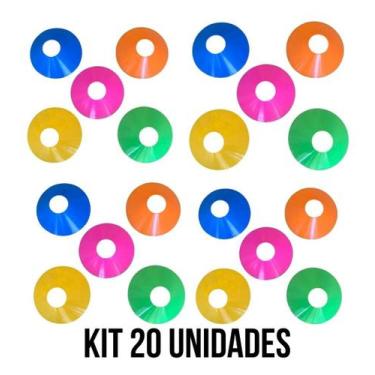 Imagem de Kit 20 Cone Chinês Treino Funcional Agilidade  - Rei Do Fitness