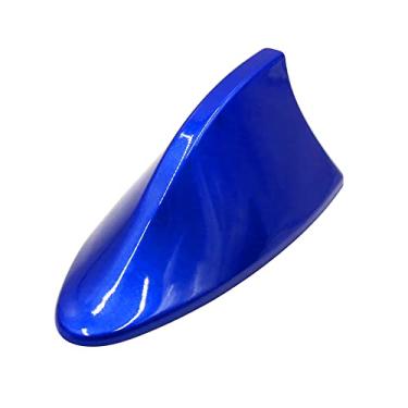 Imagem de uxcell Antena aérea de sinal de rádio AM FM universal em forma de barbatana de tubarão, azul