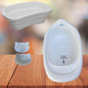 Imagem de Bacia bebe 17 l banheira banho 22 l e saboneteira kit - PLASTBRASIL, B