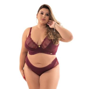 Imagem de Conjunto IMI Lingerie Sem Bojo Em Microfibra E Renda Plus Size Betânia