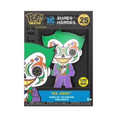 Imagem de Funko Pop! Pin: DC Comics Dia De Los DC - The Joker Glow in The Dark