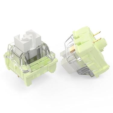 Imagem de YIMAGUJRX Interruptor de teclado branco V3 (interruptores tubulados), interruptores táteis de 3 pinos 60±5gf, compatível com teclado mecânico MX (45 peças)