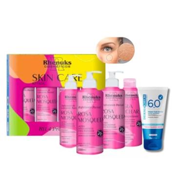 Imagem de Kit Skincare Rosa Mosqueta Rhenuks + Protetor Solar FPS 60 Sem Cor 5 em 1