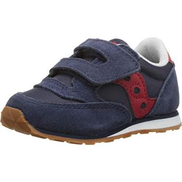 Imagem de Saucony Tênis infantil Jazz Hook & Loop, Azul-marinho/vermelho, 9.5 Wide Little Kid