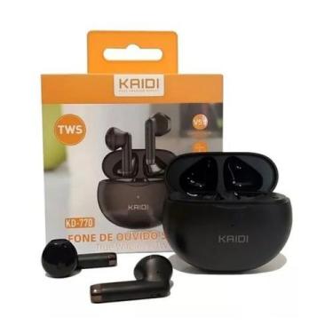 Imagem de Fone Ouvido Sem Fio Kaidi Bateria Longa Design Moderno KD770, Branco