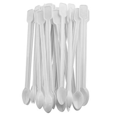 Imagem de AXLIZER 200 Pçs Mini Colher de Liquidificador de Café de Plástico Colher de Café de Plástico Descartável Colher de Chá Haste de Agitação de Café Colher de Plástico Colher de Sopa de Café Mini Agitador