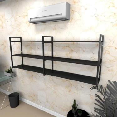 Imagem de Estante industrial escritório aço cor preto 180x30x68cm (C)x(L)x(A) co