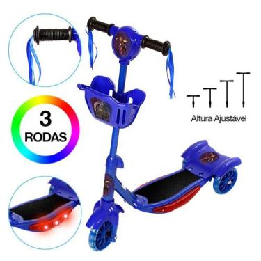 Imagem de Brinquedo Infantil Patinete Avengers Scooter 3 Rodas c Cesta - Zein