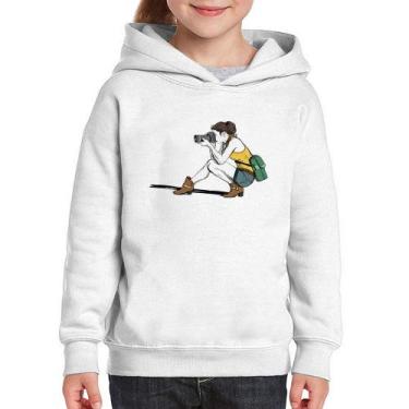 Imagem de Moletom Infantil Fotógrafa Desenho - Foca na Moda, Branco, 8