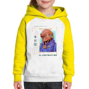 Imagem de Moletom Infantil Metaverse Corporation - Foca na Moda, Branco, Amarelo