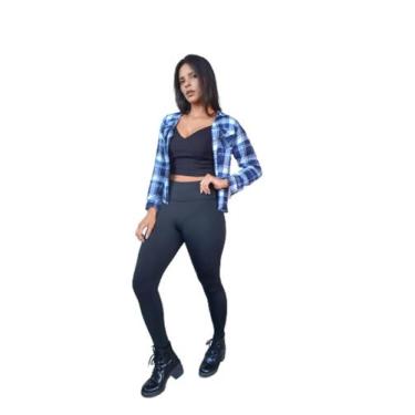 Imagem de Calça Legging Leg Flanelada Térmica Cintura Alta  Inverno P ao GG 1 Un