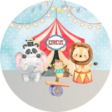 Imagem de Painel Festa Redondo C/ Elástico 1,50m Circo Vermelho - Fadrix