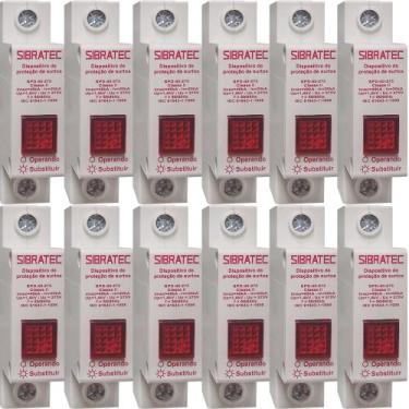Imagem de Kit 12 DPS Modelo SPD Monopolar 20-40KA 275V - Classe II - Sibratec