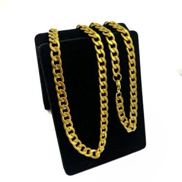 Imagem de Corrente Cordão Masculino Grumet 8mm Banhado a Ouro 18K - ALRA SEMIJOI