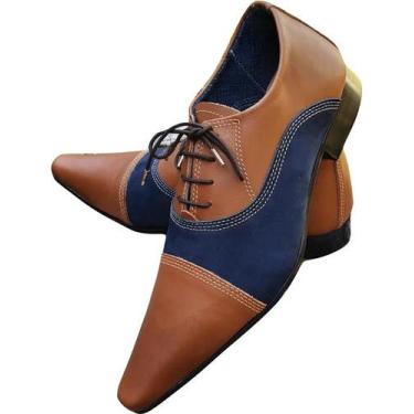 Imagem de Sapato Masculino Italiano Em Couro Social Executivo Marrom - ART SAPAT