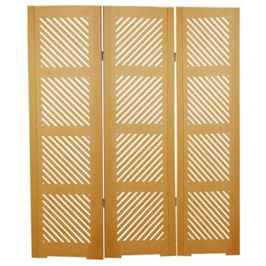 Imagem de Biombo Ripado 45 3 Folhas sem Pezinhos - ComercialMasul