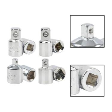 Imagem de Kit 4 Adaptador de Soquete Macho Fêmea 1/4 3/8 1/2 Aço CRV - EDA