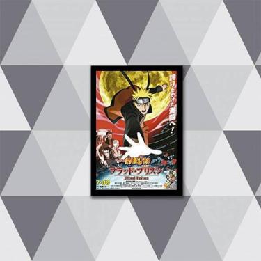 Imagem de Quadro Poster Naruto 24x18cm - Quadros On-line, Madeira preta