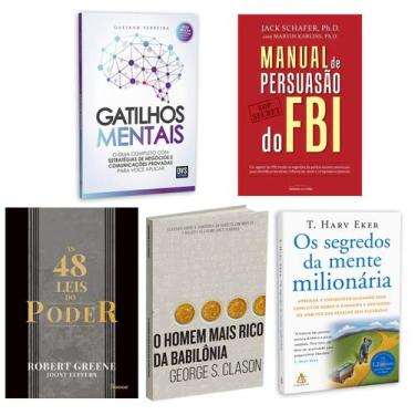 Imagem de Kit 5livros, Gatilhos Mentais,As 48 leis do Poder,Homem Mais Rico,Segr