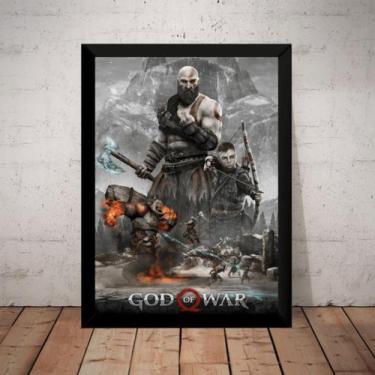 Imagem de Quadro Decorativo Arte Game God Of War 4 Poster Com Moldura - Fanarte