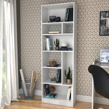 Imagem de Estante Livreiro Roma com 8 Nichos - Branco - Emovell, Branco