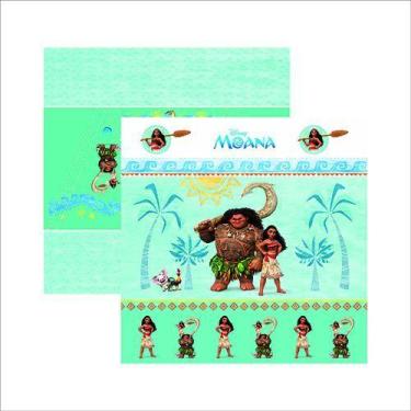 Imagem de Papel Scrap Festa Disney Moana 1 CenÁRio E Bandeirolas Sdfd58 - Toke E