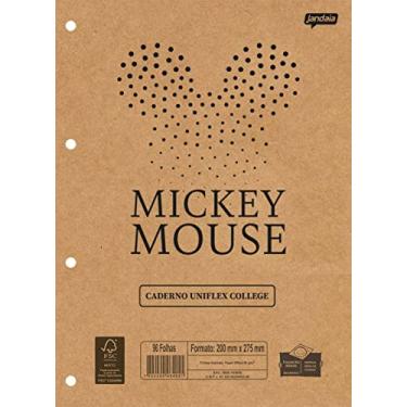 Imagem de Refil para Caderno Argolado/Fichário College 80 folhas Pautadas Off White Minnie e Mickey - Jandaia