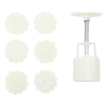 Imagem de Modelador Ejetor de Plástico para Biscoitos 14,1x6,5x6,6cm 7Un Estampa