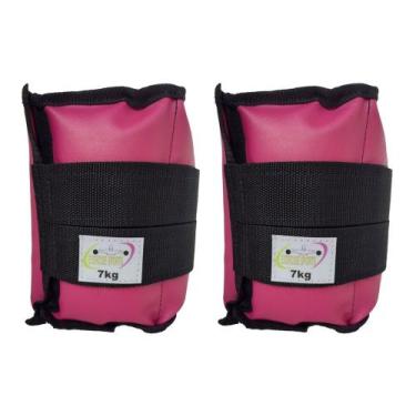 Imagem de Caneleira / Tornozeleira Profissional 7 KG - Exercise Sports, Rosa