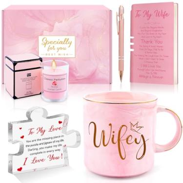 Imagem de Presentes para esposa do marido, presentes de aniversário para sua esposa, presentes para mulheres, aniversário de casamento, Páscoa, dia das mães, caneca de presente ideal para esposa com placa de