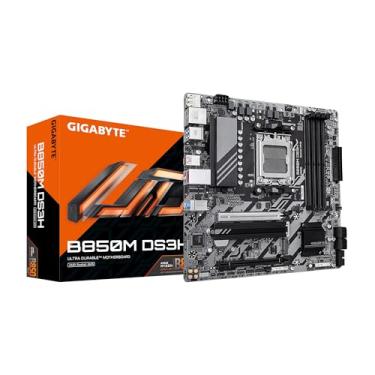 Imagem de GIGABYTE Placa-mãe B850M DS3H AMD AM5 LGA 1718, mATX, DDR5, 2X M.2, PCIe 5.0, USB-C, LAN de 2,5 GbE, EZ-Latch, garantia de 5 anos