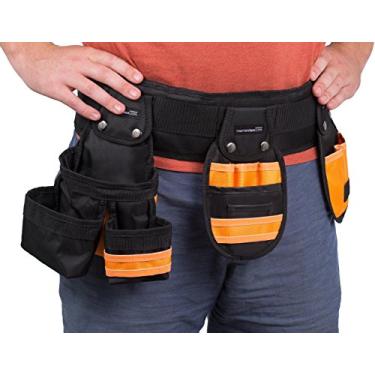 Imagem de Internet's Best Melhor Cinto de Ferramentas Da Internet Avental de Carpinteiro - 10 Bolsos - Cinto de Trabalho de Liberação Rápida com Bolsa de Utilidades - Equipamento de Faz-Tudo - Bolsas Removíveis