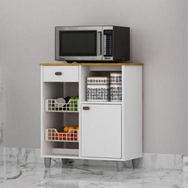 Imagem de Fruteira Multiuso Nature 1 Porta 1 Gaveta Suporte para microondas bebe