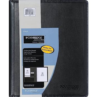 Imagem de Cambridge Limited NoteTaker Portfólio/caderno de negócios, 21 x 28 cm, recarregável, 50 folhas pautadas, bloco de notas de 12,7 x 20 cm, bolso para cartão de visita, bolso de malha com zíper, preto