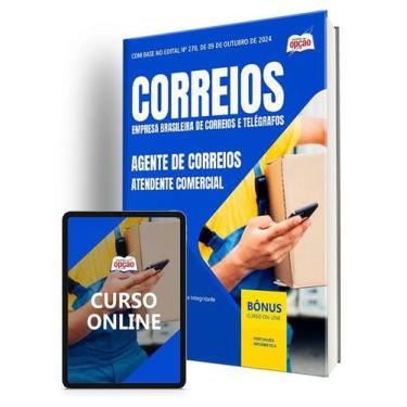 Imagem de Apostila CORREIOS 2025 - Agente de Correios - Atendente Comercial - Ap