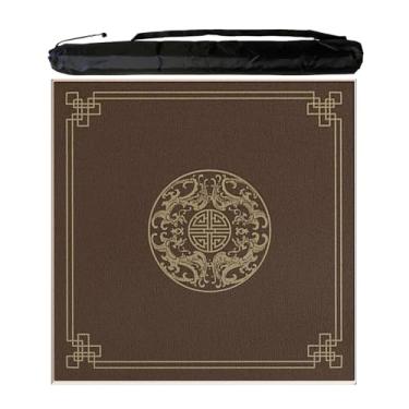 Imagem de Tapete De Mahjong Grosso Para Mesa Com Bolsa De Transporte, Antiderrapante E Redutor De Ruído, Jogo De Tabuleiro De Cartas De Pôquer Mah Jong Para Festas Familiares E Salas De Xadrez(80 cm/31.49 in)
