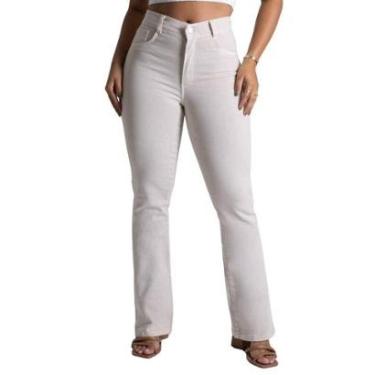 Imagem de Calça Sarja Sawary Boot Cut - 278921 - BEGE 48-Feminino