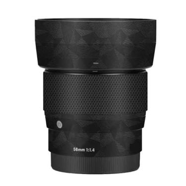 Imagem de Película protetora para lente da câmera, película protetora, película vinly, adesivo premium para Sigma 56 mm F1.4 DG DN, adequado para Sony E Mount para Canon EFM Mount (triângulo preto)