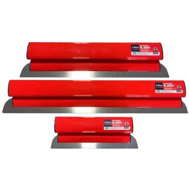 Imagem de Desempenadeira Berox Para Massa Corrida Aço Inox 40cm + 60cm + 80cm Atlas