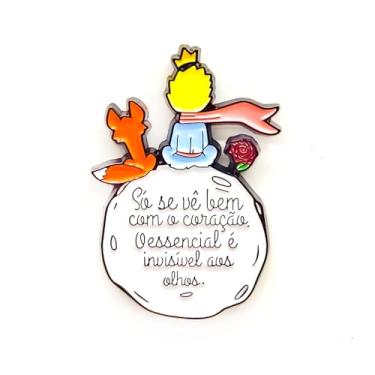 Imagem de Broche O Pequeno Príncipe e a Raposa - Série Cooperation - Broche de lapela esmaltado - Emblema banhado para roupas, bolsas e cordões, Standard, Zinco, Sem Pedra Preciosa