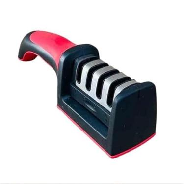 Imagem de Amolador 4 em 1 para Facas e Tesouras – Afiador Manual Profissional para Cozinha, Caça e Pesca – Alta Eficiência com 4 Tipos de Afiação e Design Compacto para Armazenamento Fácil