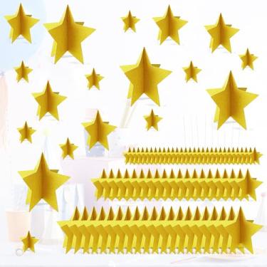 Imagem de 70 Pcs Star Centerpieces for Movie Night Party Decorations 3D 2025 Graduation Table Decor 3 Sizes 8" 5" 3" Red Carpet Film Show Theme Birthday Party Back to School Table Decor