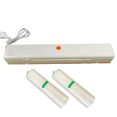 Imagem de MáQuina Seladora Insumos Alimentos + 2 Rolos De 20cm Com 5 Metros Embaladora A VáCuo Kit Completo