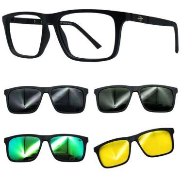 Imagem de Oculos Mormaii 6112 Swap 4 Preto Fosco com 4 Clipons CGVN, Preto fosco