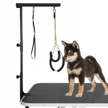 Imagem de NEECONG Braço de cuidados com cães com braçadeira, 91,44 cm, altura ajustável, dois suportes para cães sem sentar, design de três seções adequado para cães grandes e pequenos e gatos