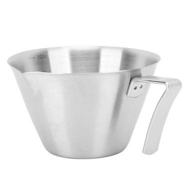 Imagem de Copo medidor de café de metal portátil 100 ml copo medidor de aço inoxidável café escritório hotel (cor original)